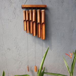 Bamboo Windchime Natural finish 12 Large Tubes