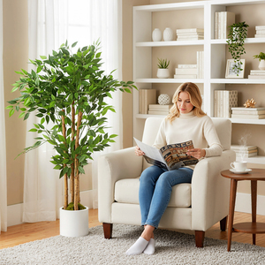 HOMCOM 120cm Artificial Banyan Tree