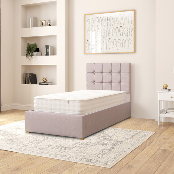 Sinatra Fabric Ottoman Storage Bed, Eire Linen Fabric