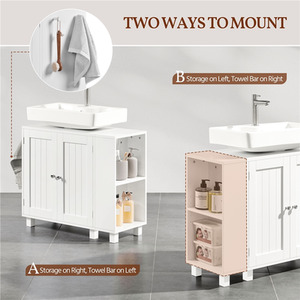 White Yaheetech Vanity Unit Basin Cabinet shot 12100194