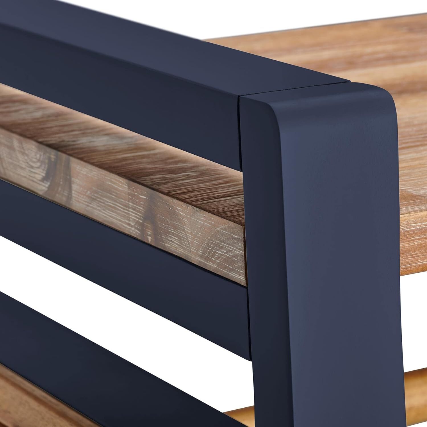 Florence Open Wardrobe With Shelves Rail And Hooks - Navy Blue