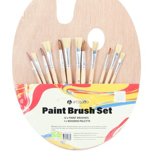 Wooden Paint Brush Set