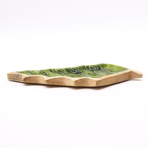 Lost in the Forest Enamel Leaf Wooden Bowl Eco-Friendly