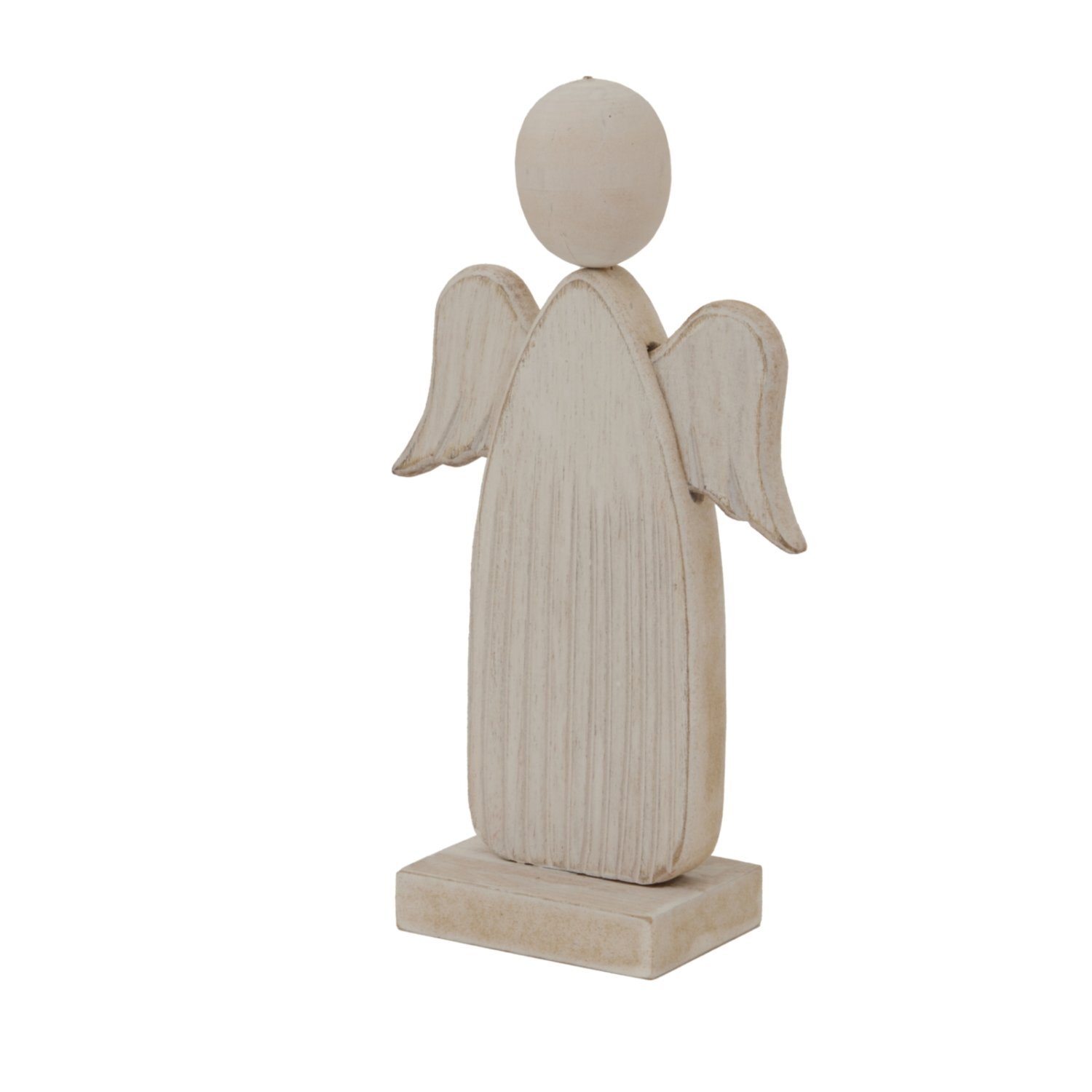 Image of Whitewashed Rustic Angel Figurine for Serenity&hellip;