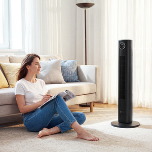 HOMCOM 28dB Tower Fan for Bedroom 26 ft s Velocity Standing Fan