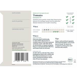 Marshalls Garden Corazon F1 Tomato Seeds - Large Orange Oxheart Beefsteak