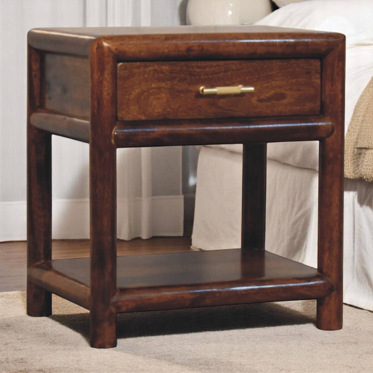 Artisan Furniture Solid Wood Regency Chestnut Nightstand - Brown