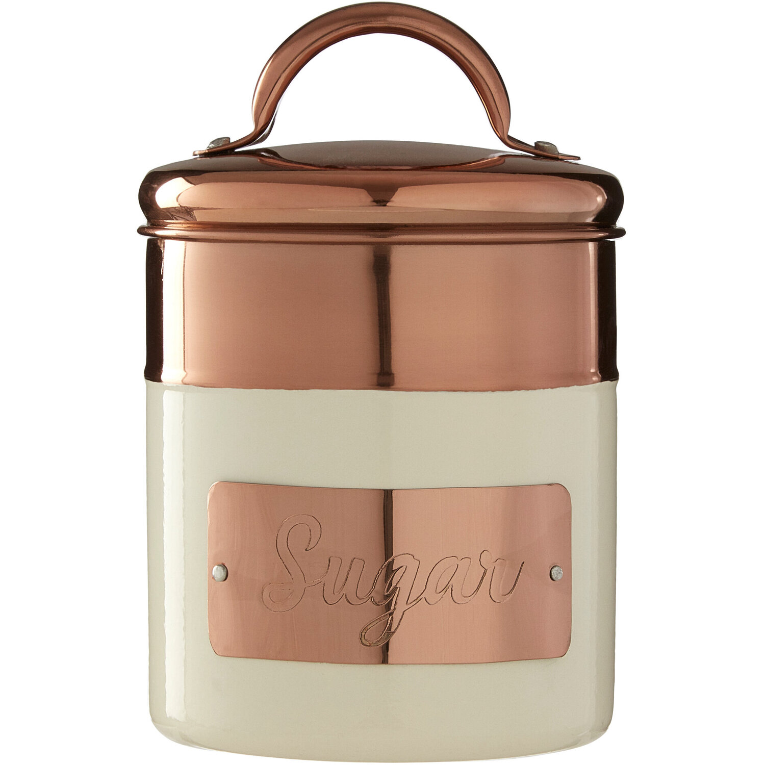 Prescott Cream And Copper Sugar Canister - Cream