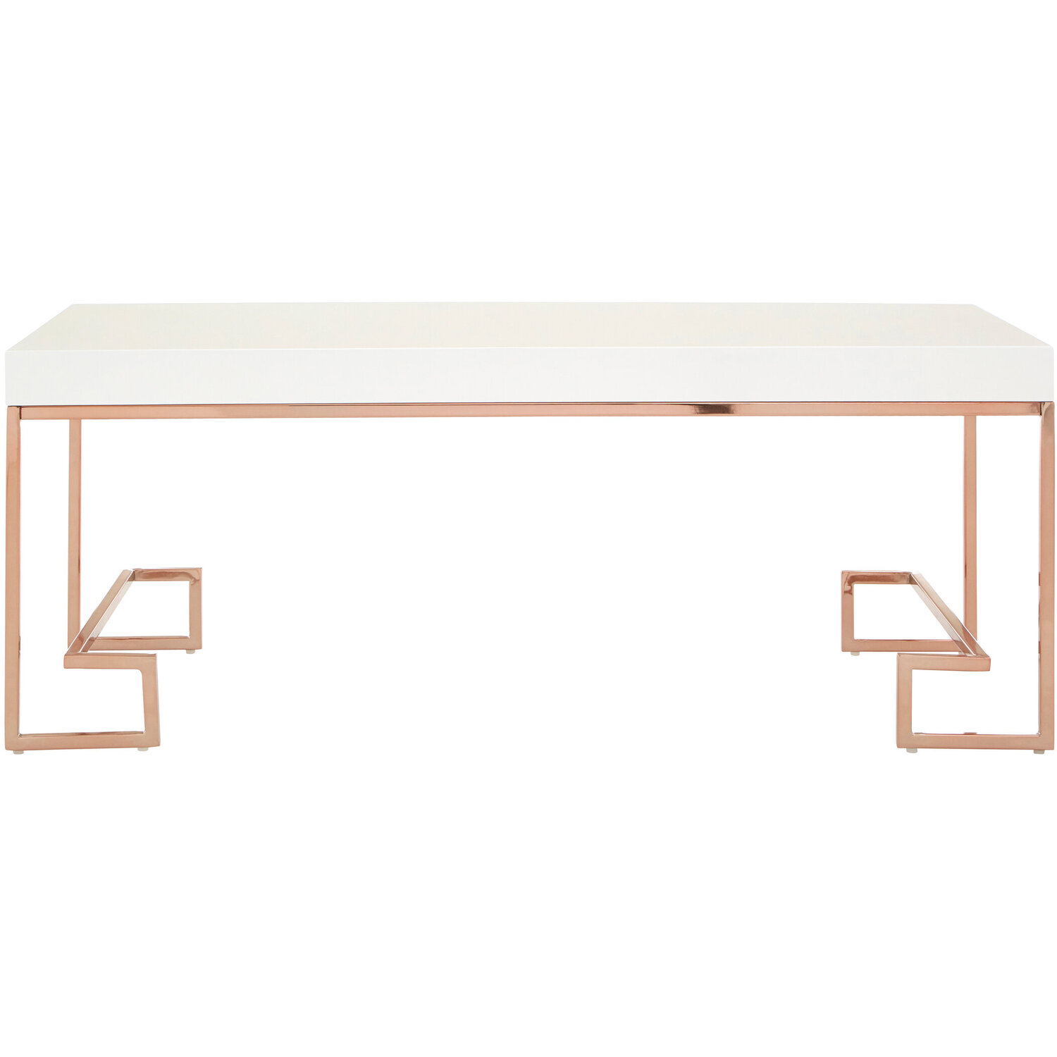 Allure Rose Gold Angled Legs Coffee Table - Gold