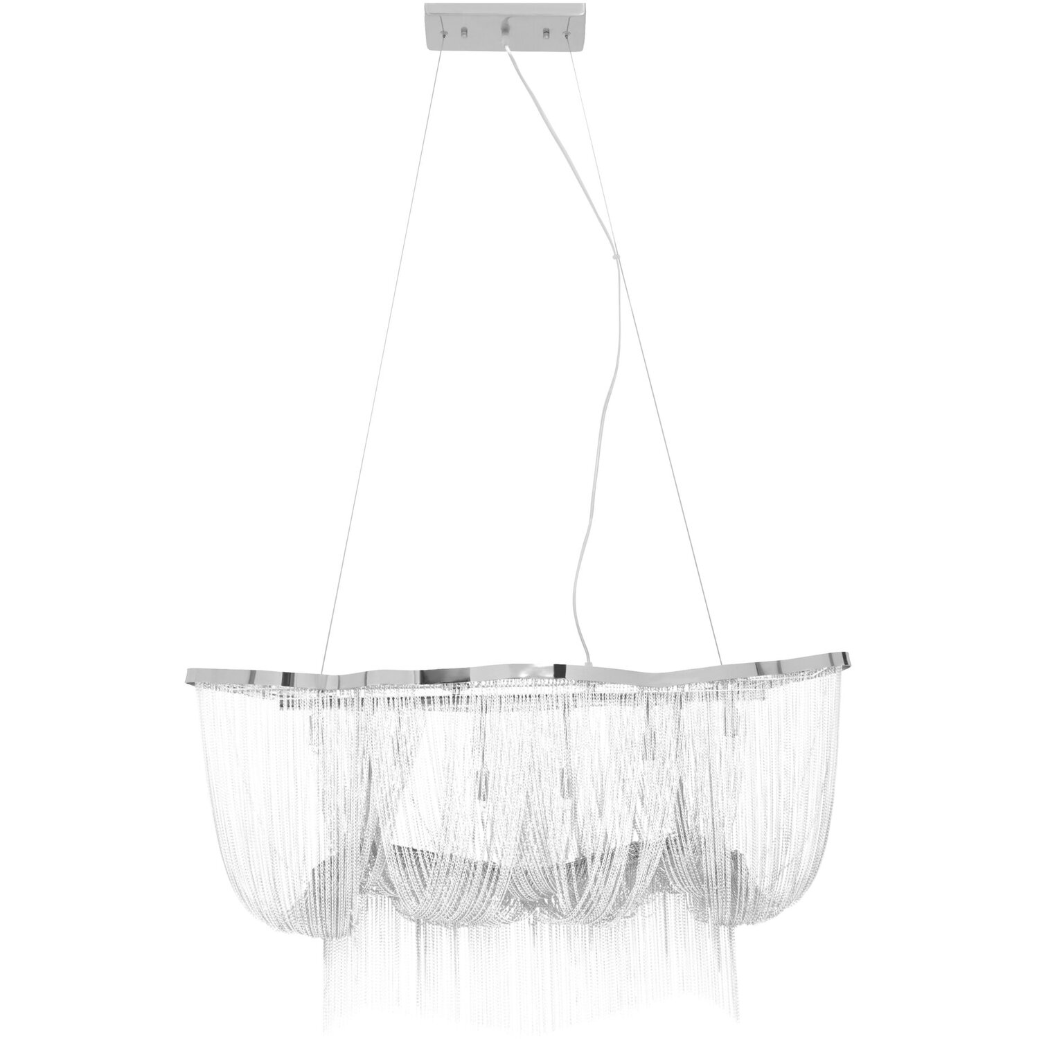 Lerici 6 Light Chrome Pendant Light - Silver