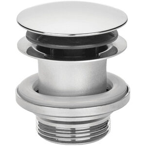 McAlpine Stainless Steel Dome Plastic Basin Waste Chrome Plated 1.25
