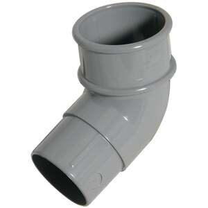 FloPlast 50mm Round Downpipe Offset Bend Grey - RBM2