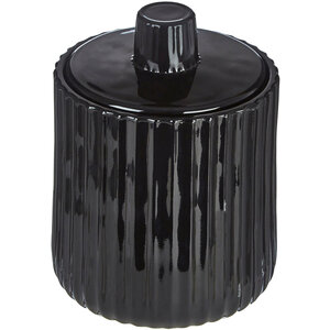 Ticino Brittany Black Glass Storage Jar