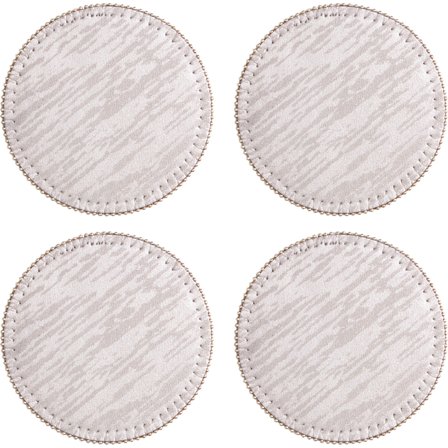 Knightsbridge Set Of 4 Round Coasters - Silver