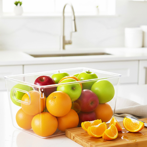 Clear Stackable Multi-Purpose Household Storage Container Boxes with Lids (Pack of 8)