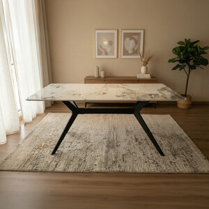 San Diego Marble Top Rectangular Dining Table