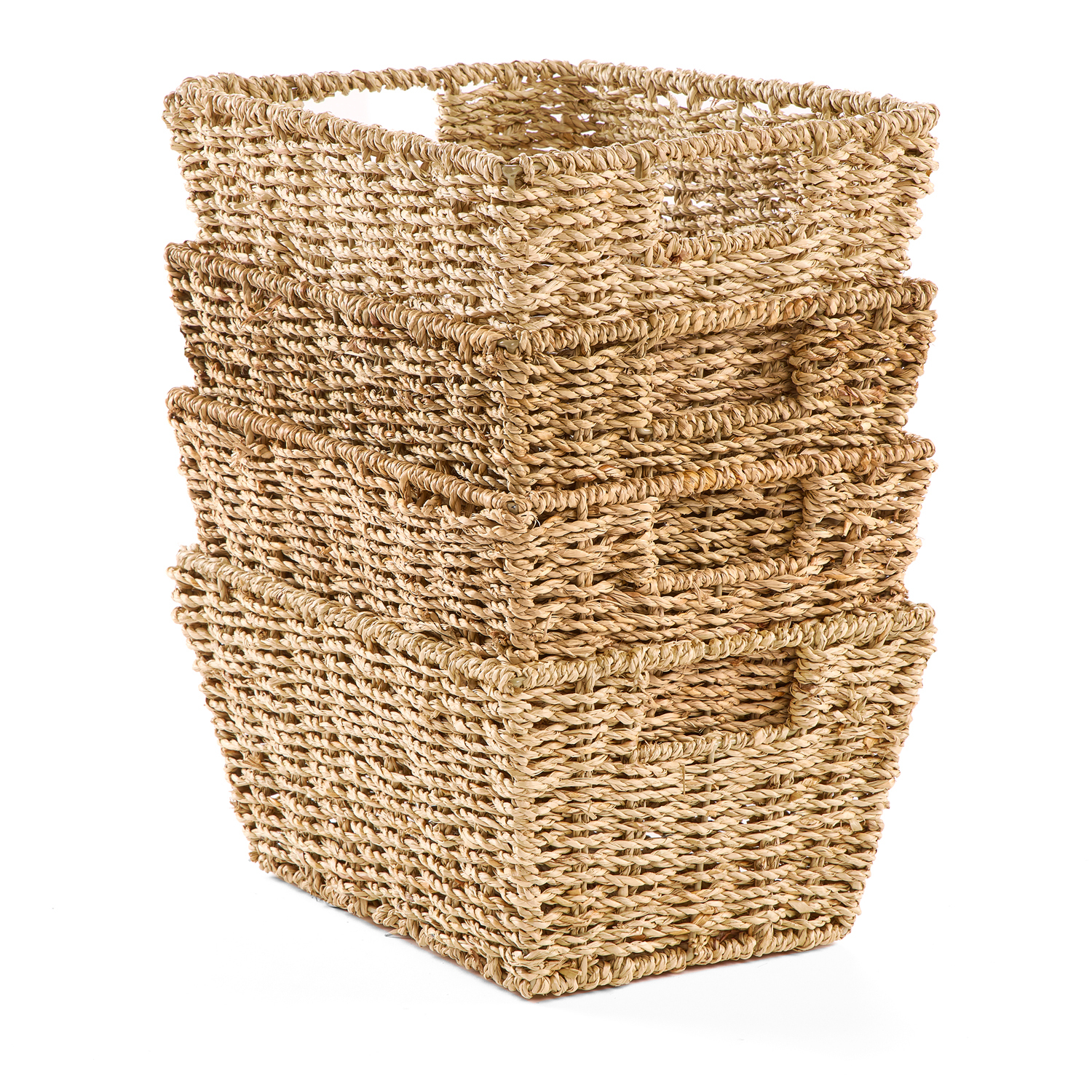 Seagrass Wicker Storage Baskets - Brown