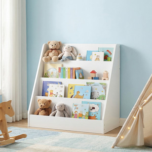 Children's Bookshelf, Montessori 4-Tier Book Display Rack