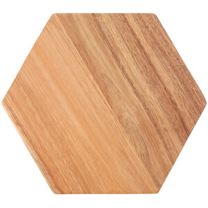 Socorro Acacia Hexagonal White Edge Chopping and Serving Board
