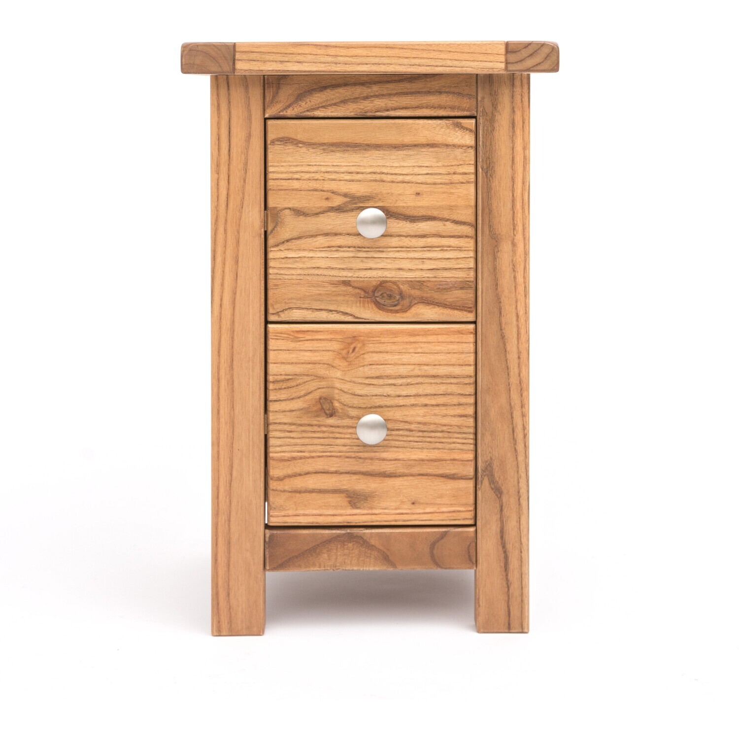 Cabinet Bits Trivento 2 Drawer Petite Bedside Table - Light Wood / 32Cm