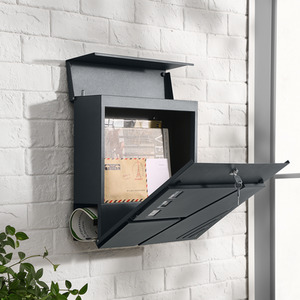 Wall Mounted Letter Box, External Post Box with Viewing Windows