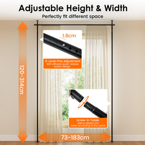 Floor to Ceiling Tension Rod Room Partition Separator