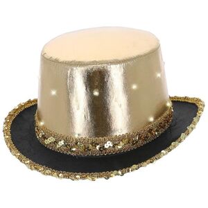 Smiffys Unisex Adult Metallic LED Light Up Top Hat