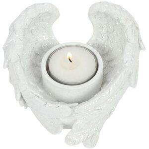Something Different Glitter Angel Wing Candle Holder