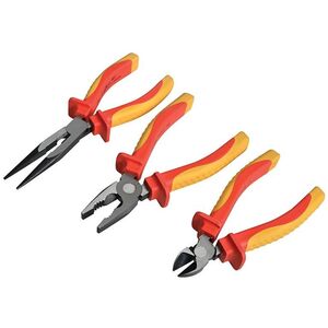 Faithfull Vde Pliers Set With Pouch, 3 Piece