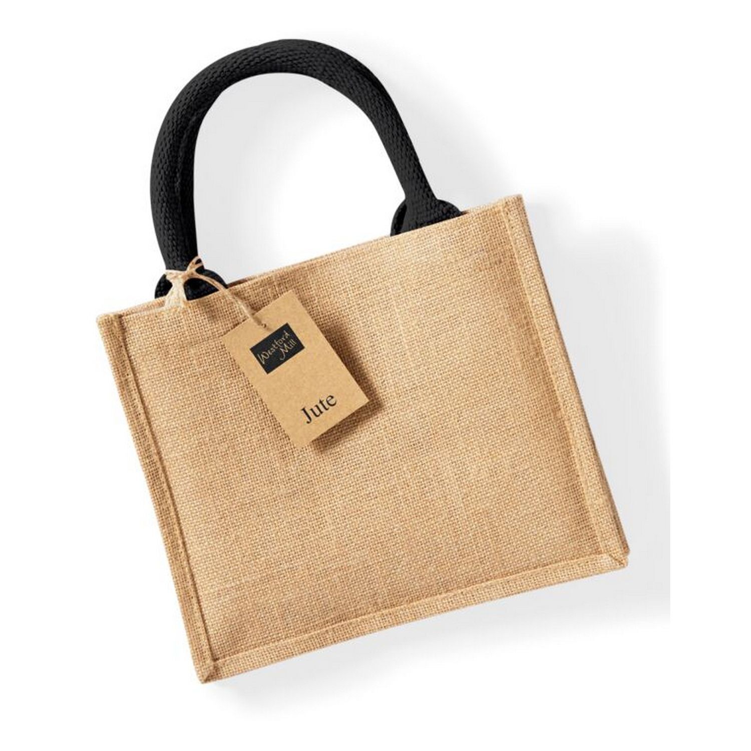 Westford Mill Jute Mini Gift Bag - Natural/Black