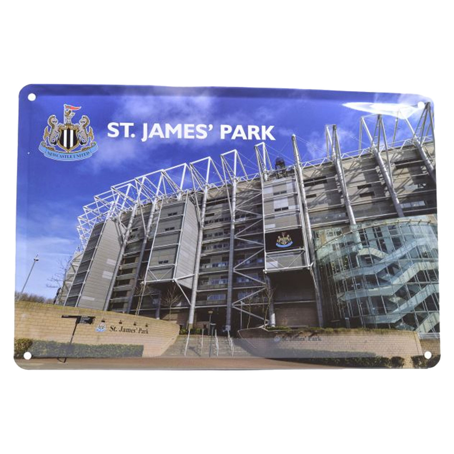 Newcastle United Fc St James Park Stadium Sign (Pack Of 2) - Multicoloured