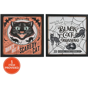 Black Cat Framed Plaque
