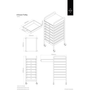 Black Plastic Drawers Trolley