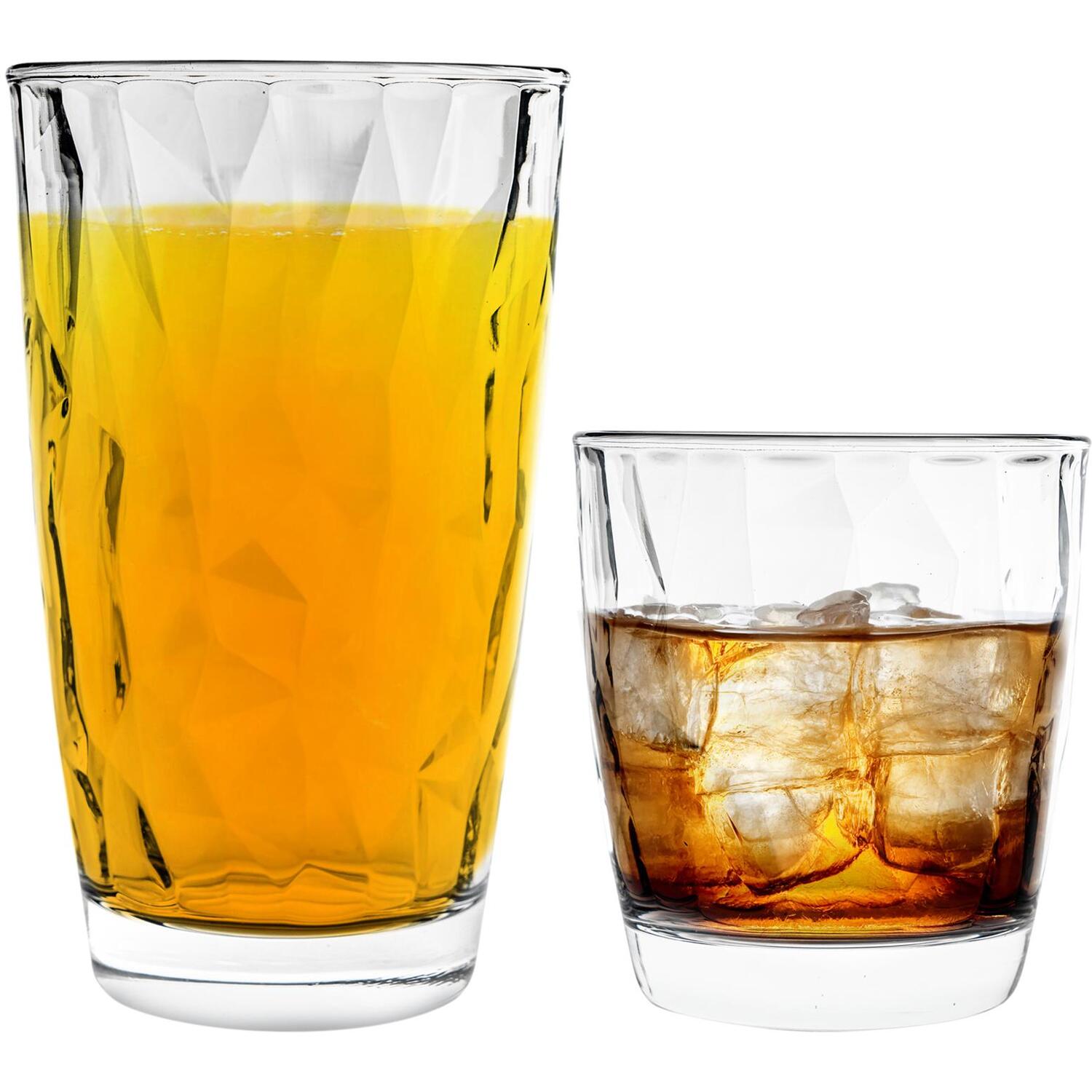 Bormioli Rocco 12 Piece Diamond Glassware Set - Clear