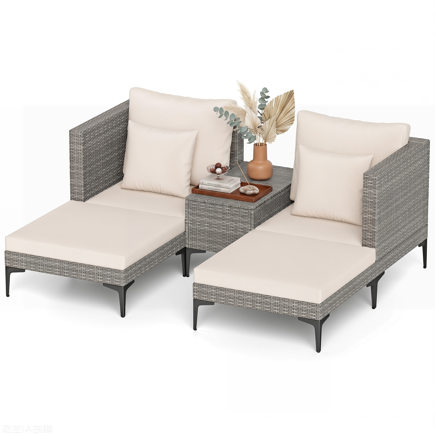 Costway Outdoor Pe Rattan Furniture - Beige