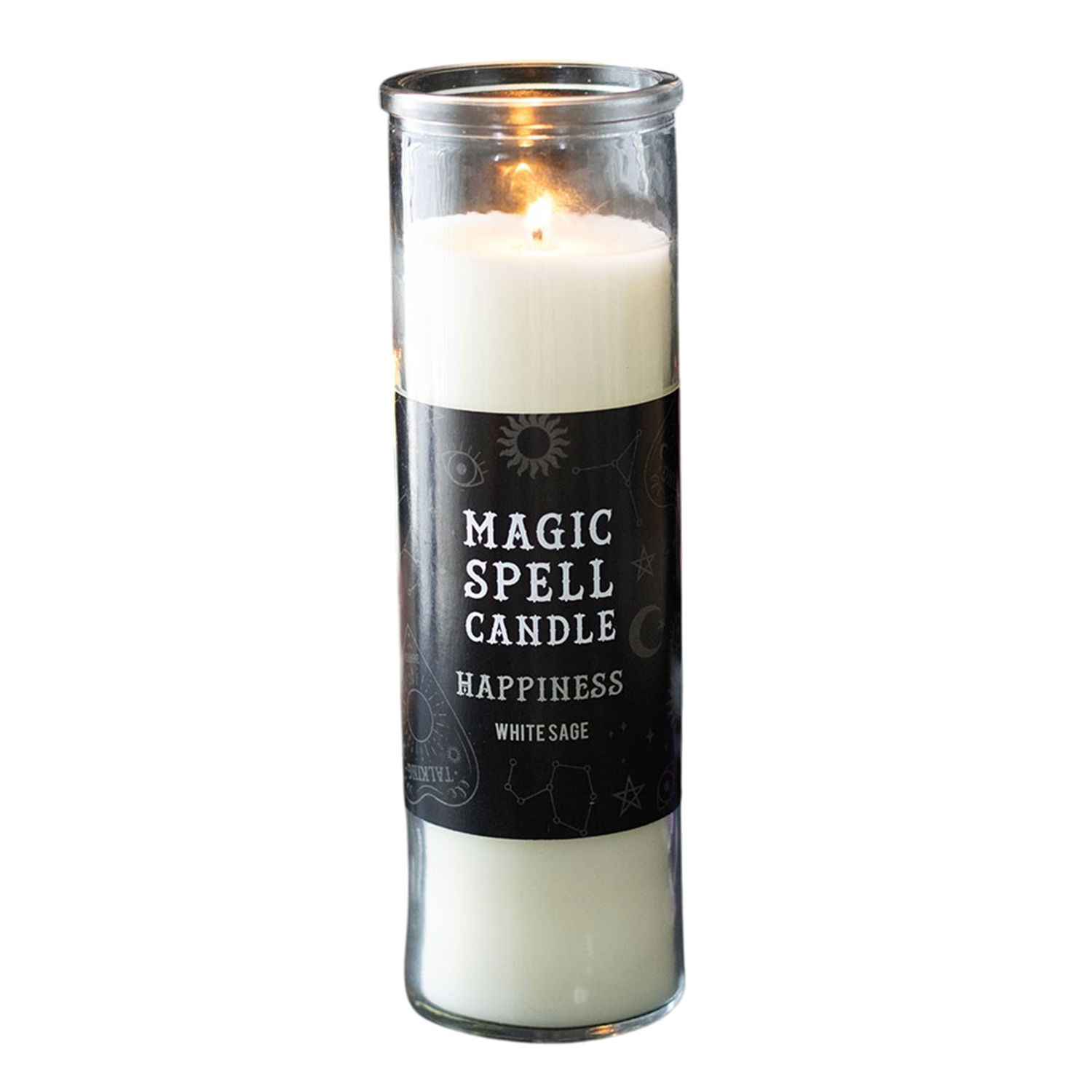 Something Different Magic Spell Happiness White Sage Tube Candle - White/Transparent
