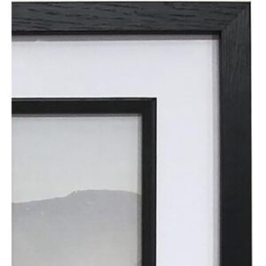 9 Multi-Opening Oak Inlay Mounted Photo Frame 63x48Cm