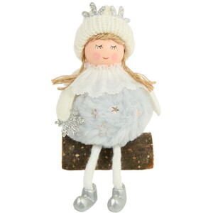 Angel on a Log Decoration