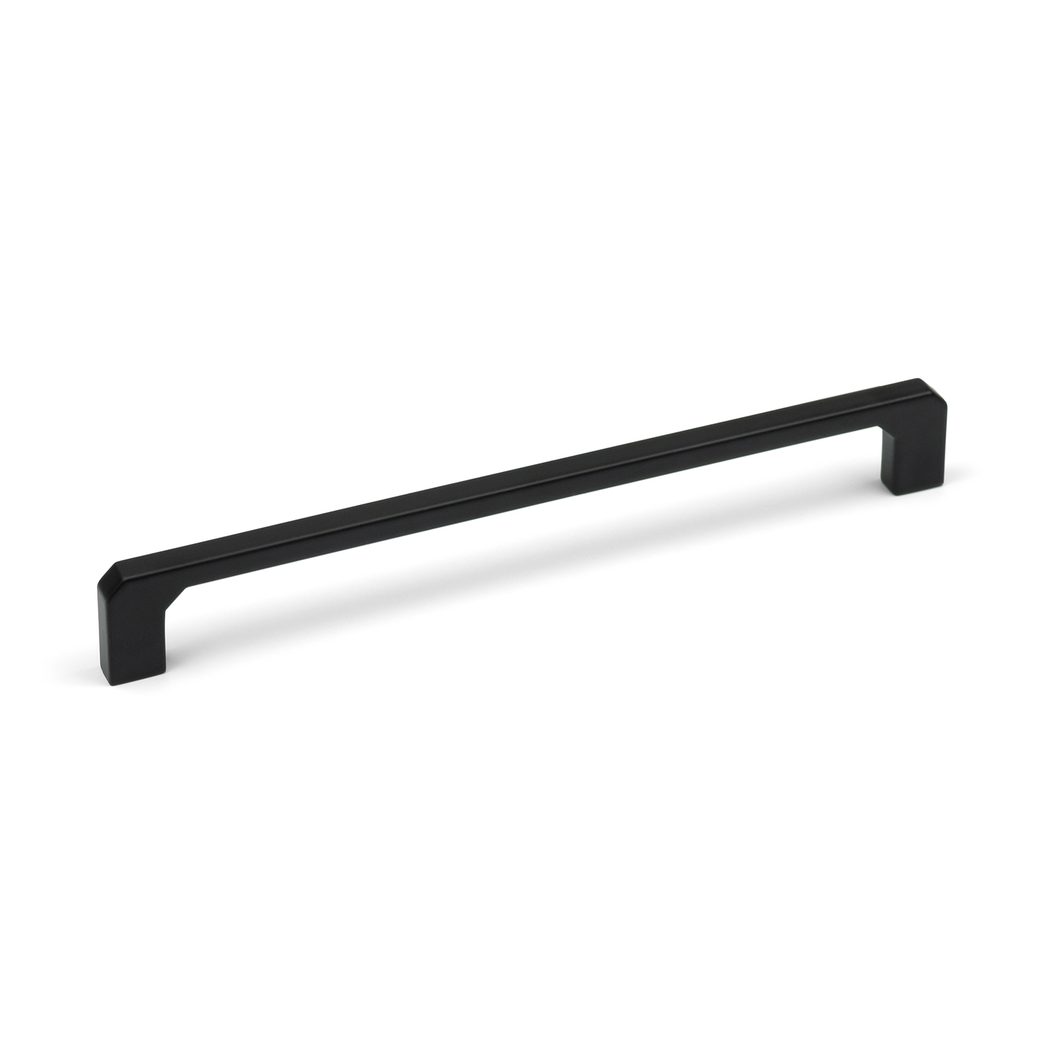 Handle & Home Angular Tapered End Squared D-Bar Handle - Matt Black - Matt Black / 210Mm