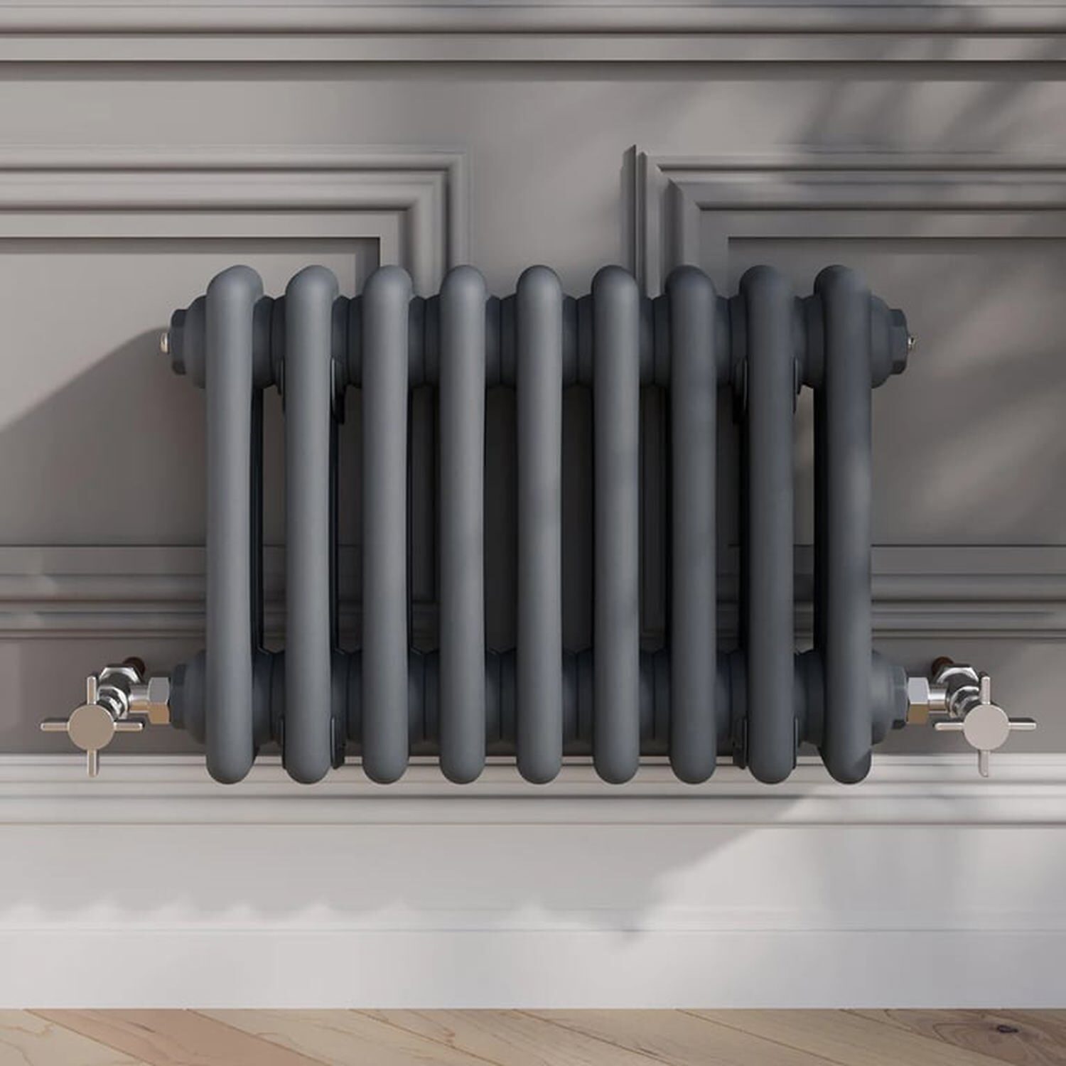 Temprazo Traditional Colosseum Double Bar Column Radiator Anthracite 300 X 1190Mm - Anthracite / 300Mm / 425Mm / 100Mm