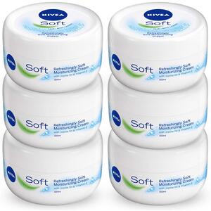 Nivea Soft Moisturising Cream 300ml - Pack of 6
