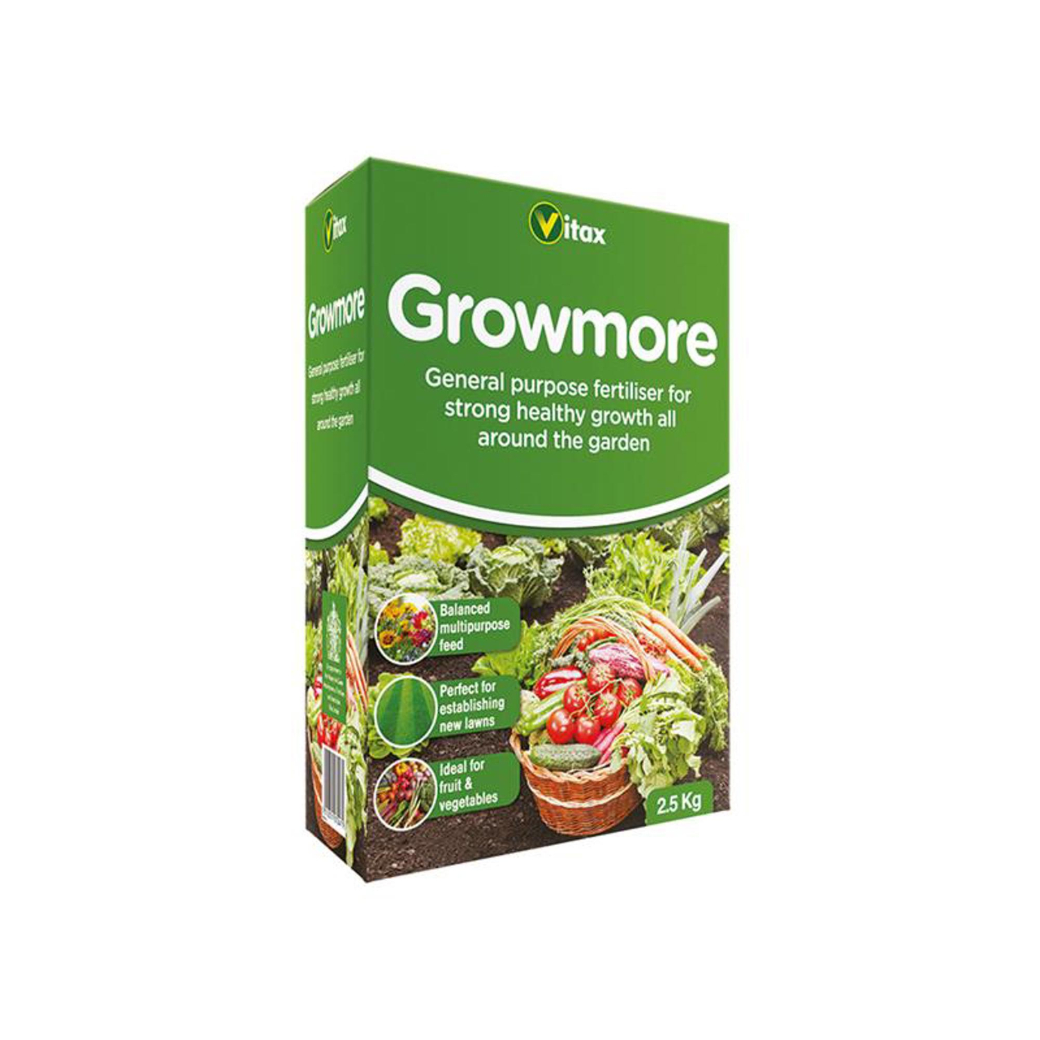 Vitax , Growmore, 2.5Kg, Fertiliser - Green