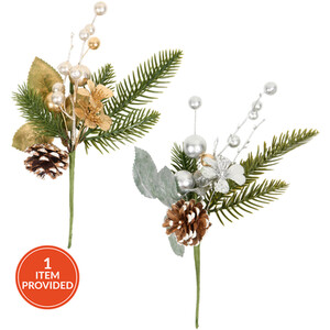 Metallic Flower Pick