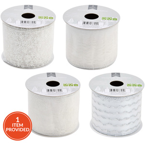 Snowy Winter Wired Ribbon