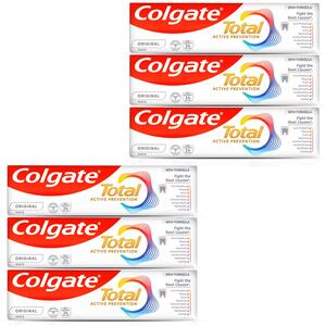 Colgate Total Active Prevention Original Toothpaste 75ml - Pack of 6
