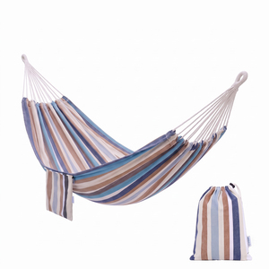 Coastal Design Outdoor Garden Single Hammock Attached Side Bag
