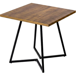 dining table,square dining table,80cm,25mm metal frame,MDF,Walnut