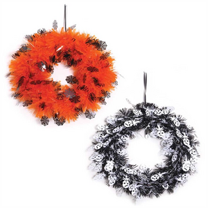 Single-28cm-Halloween-Tinsel-Wreath-Decoration