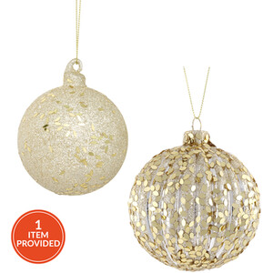 Sparkle Gold Glitter Bauble