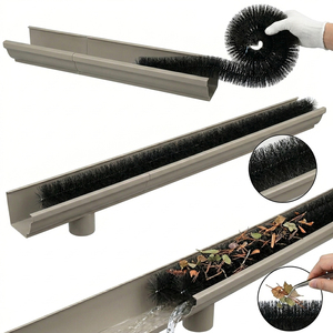 3 x Black Gutter Brush 4m x 100mm Prevents Debris & Moss